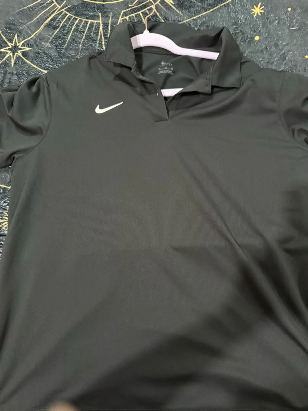 Nike dri fit collared shirt black size XL